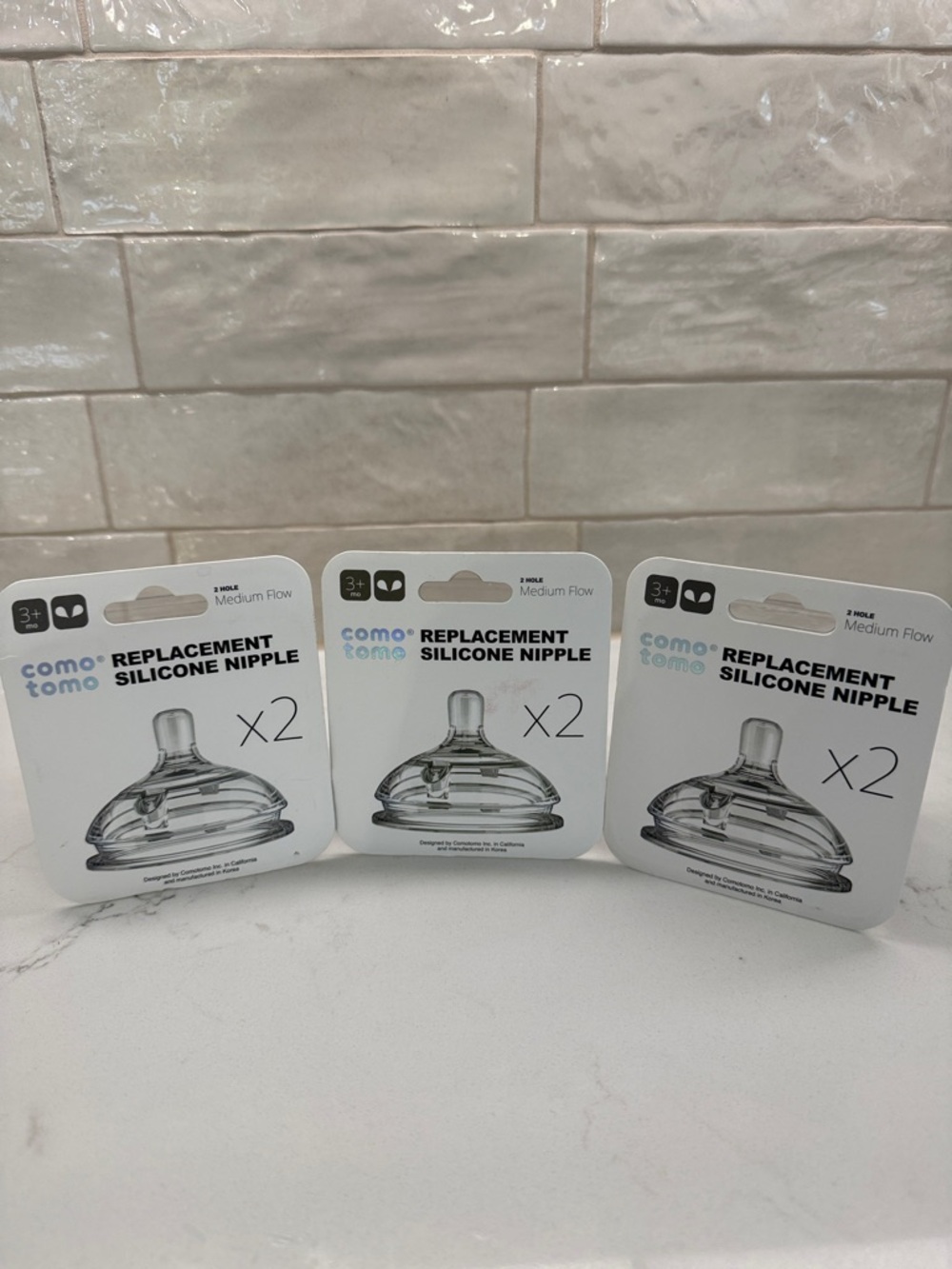 NWT Como Tomo Replacement
Nipples | medium flow
(3 Packs)